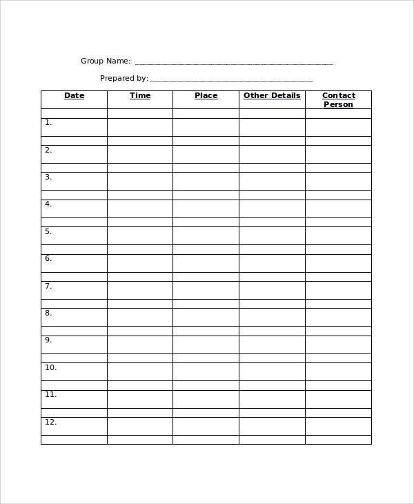 Work Schedule Template Pdf Sample Monthly Work Schedule Template 7 Free Documents