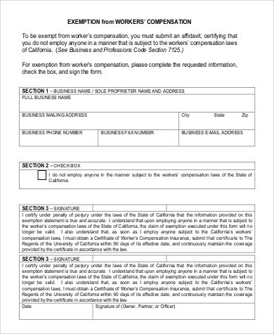 Workers Comp Waiver form Oklahoma Workers P forms Colorado