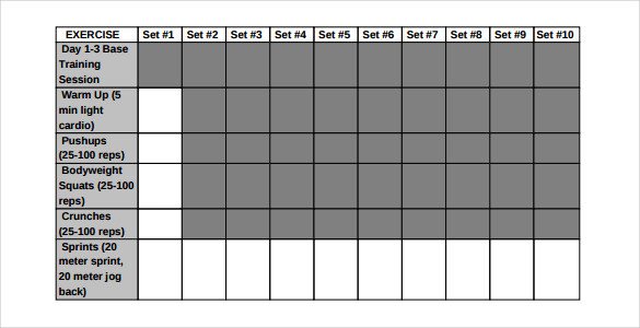 Workout Log Template Excel Workout Log Template – 14 Free Word Excel Pdf Vector