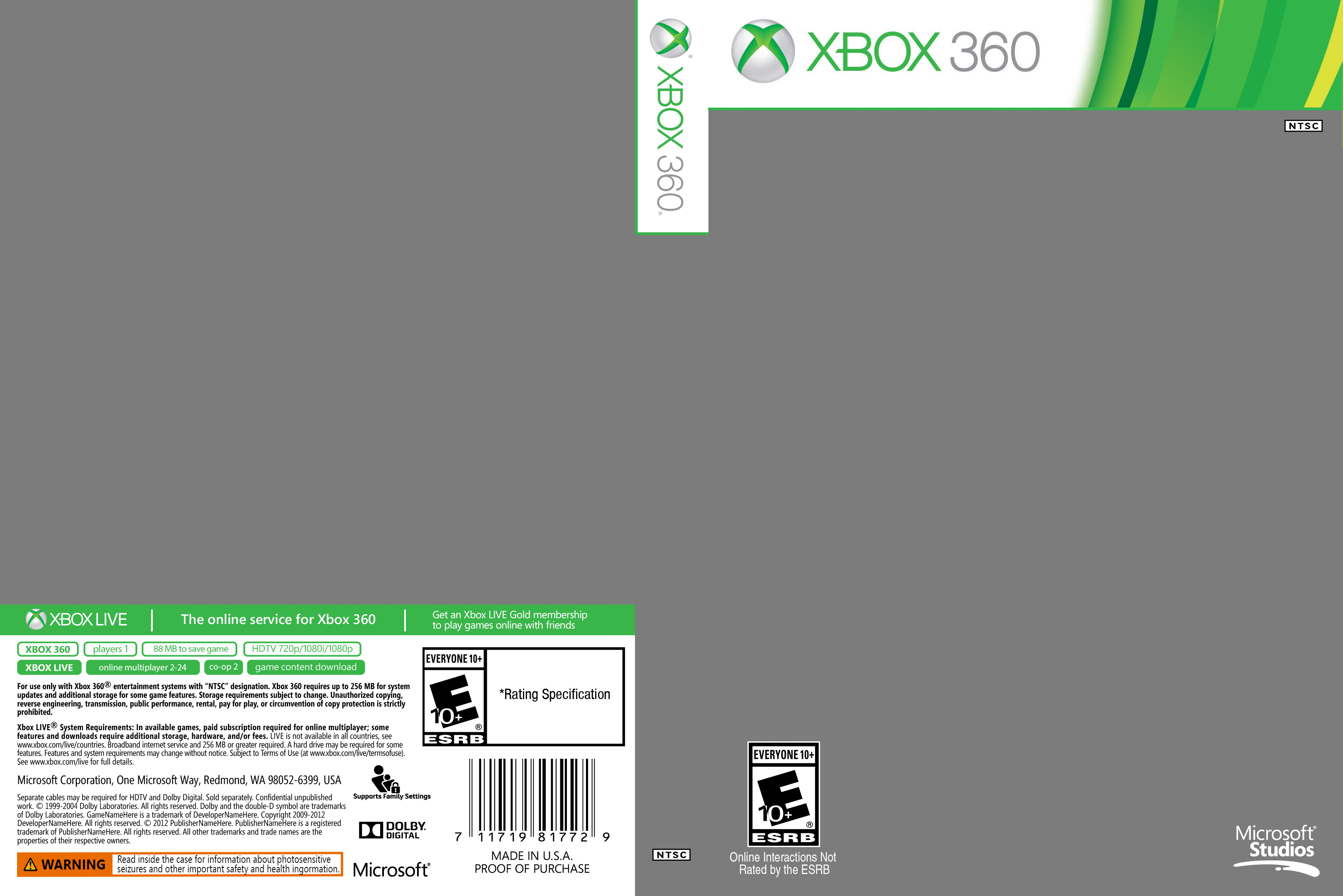 Xbox 360 Cover Template Etschannel Edward Pines On Deviantart