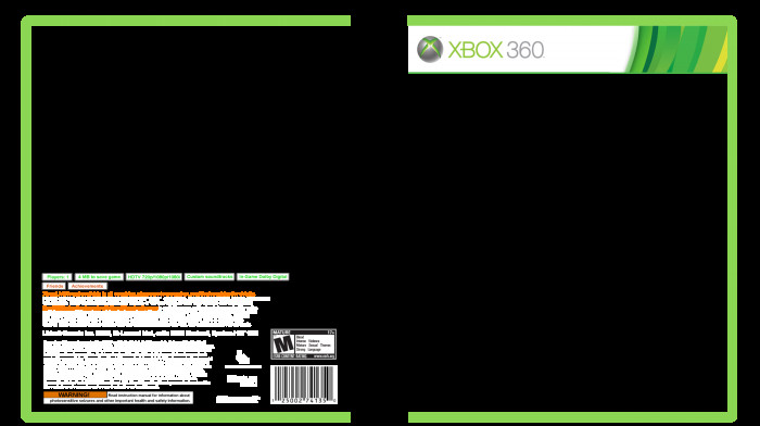 Xbox 360 Cover Template Xbox 360 Template