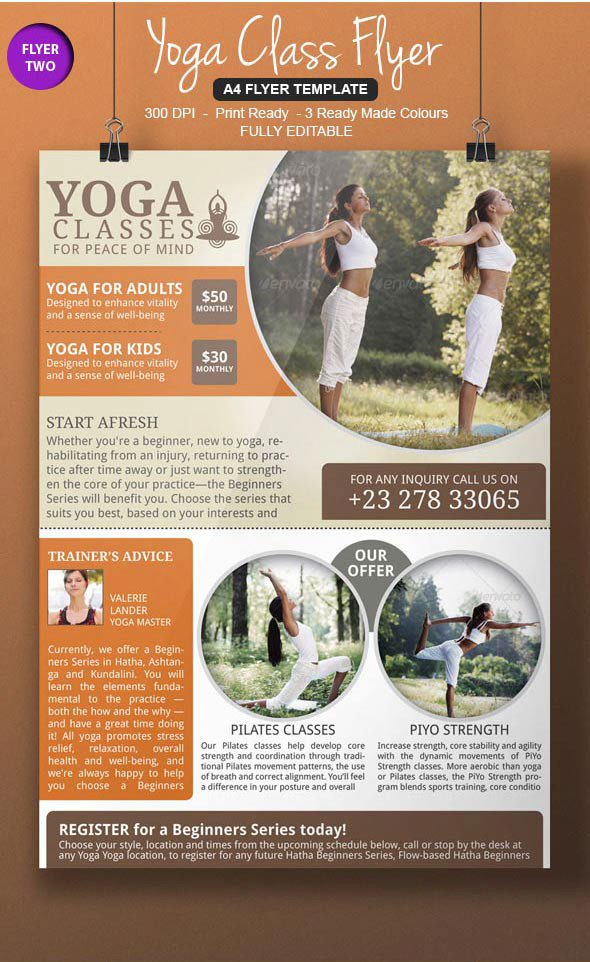 Yoga Flyers Free Template 3 Awesome Yoga Flyer Template On Behance