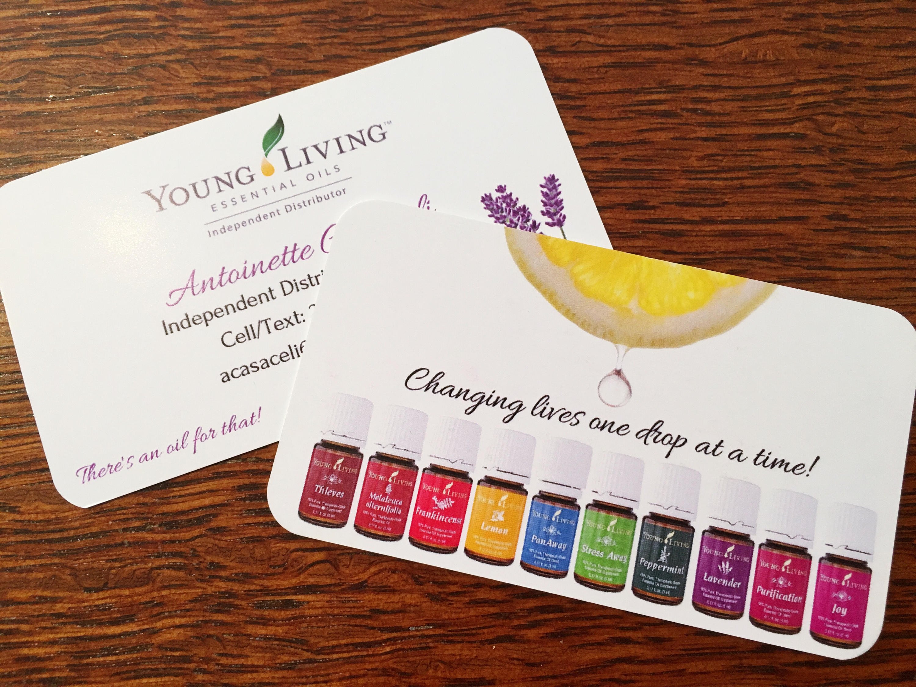 Young Living Business Card Template Essential Oil Business Card Template for Independent