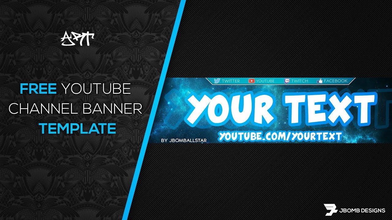 Youtube Banner Template Photoshop [ Shop] Free Hd Youtube Channel Banner Template