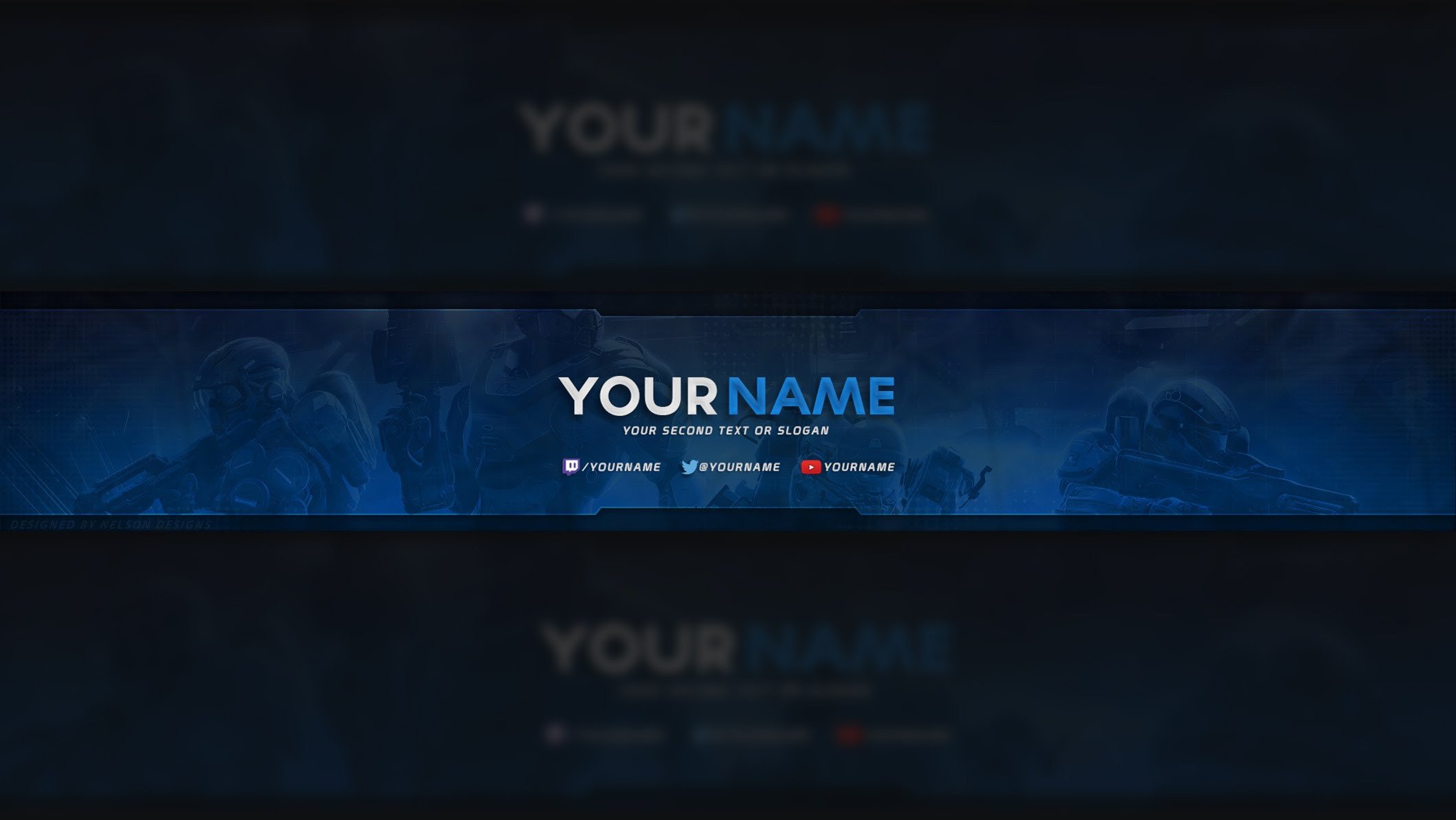 Youtube Banner Template Photoshop Youtube Banner Template Psd